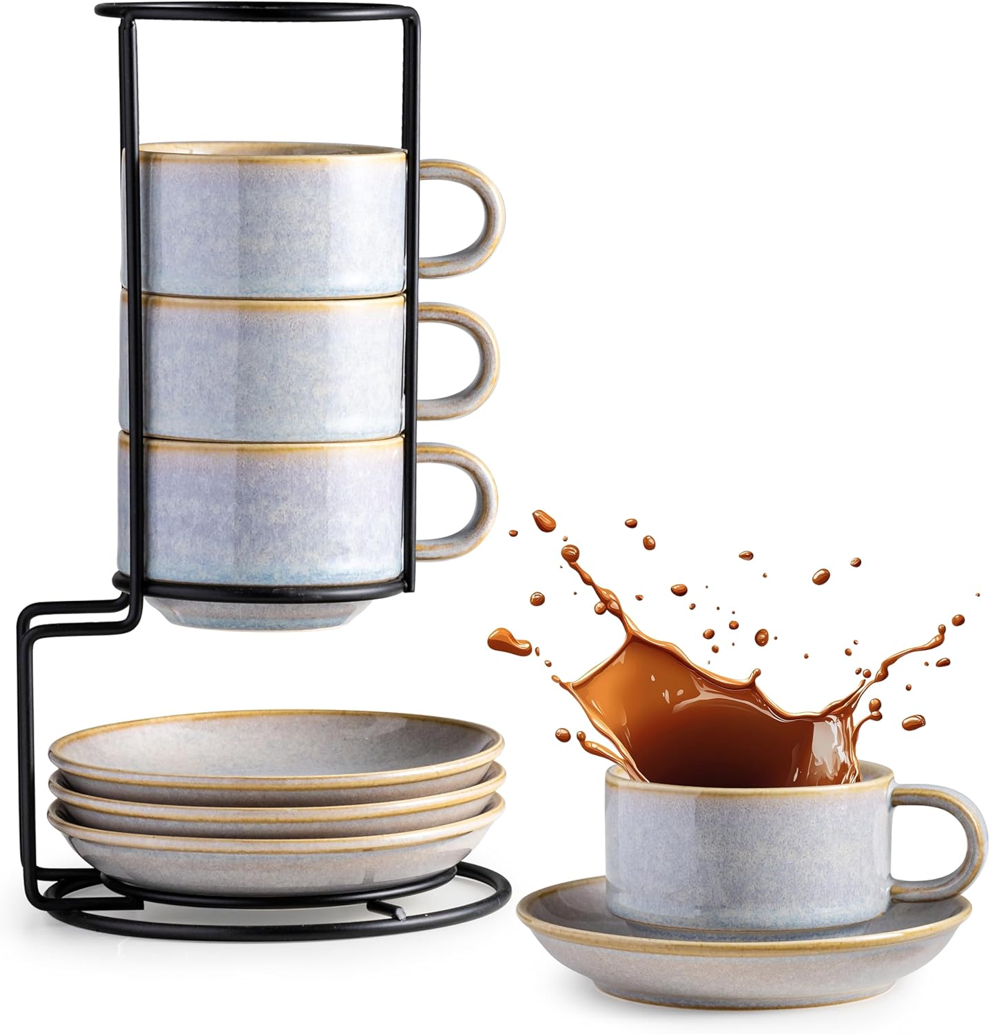 Cups with Saucers and Metal Stand $13+ | Smart Savers