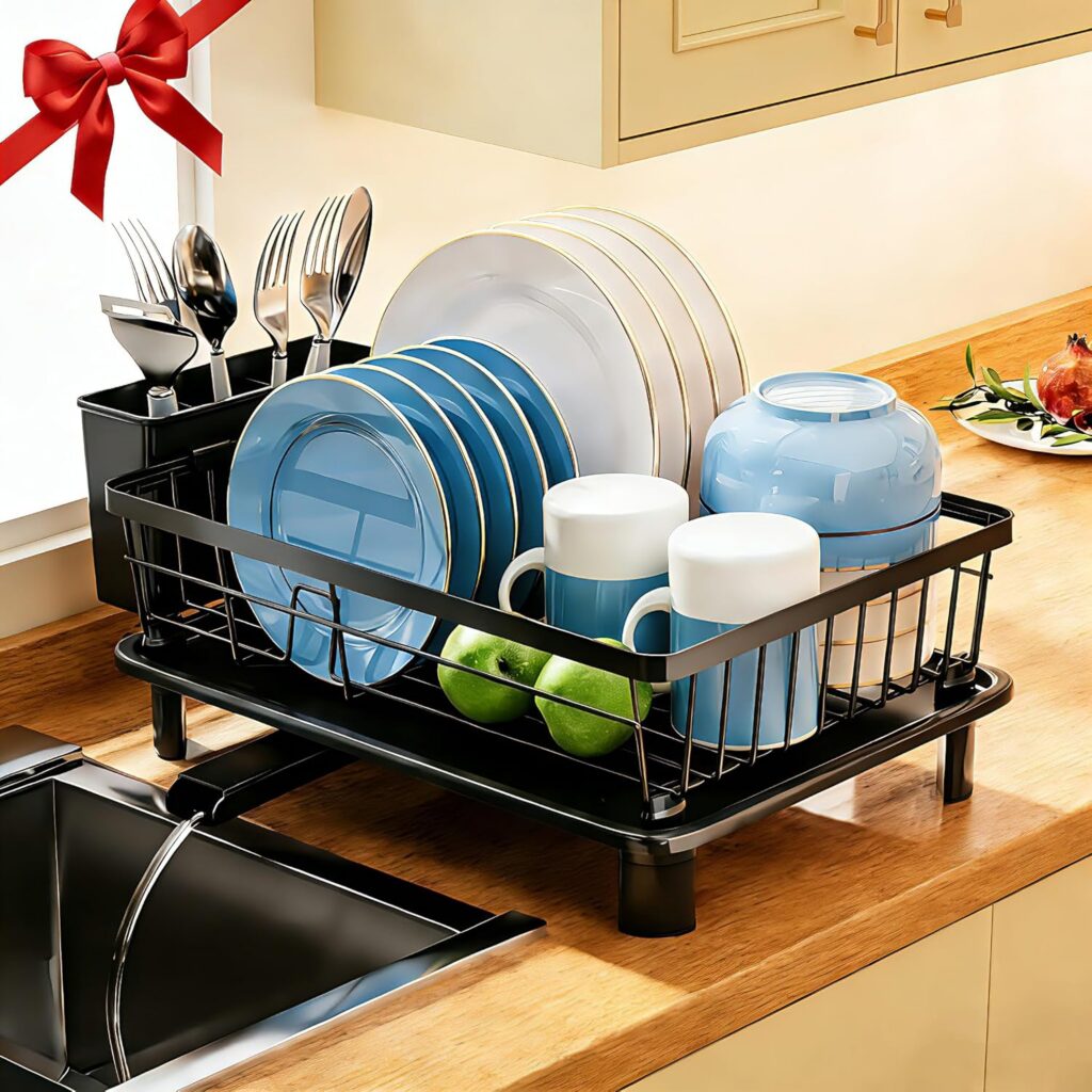 Rolling cart, $12+ | 4-pc silicone storage box, $7+ | Dish rack, $14 ...