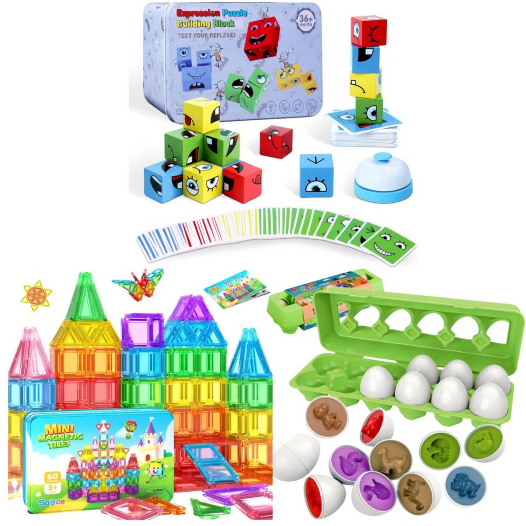 60pcs magnetic tiles set, $9+ | Wooden Magic Cube Game, $6+ | Dino Egg ...
