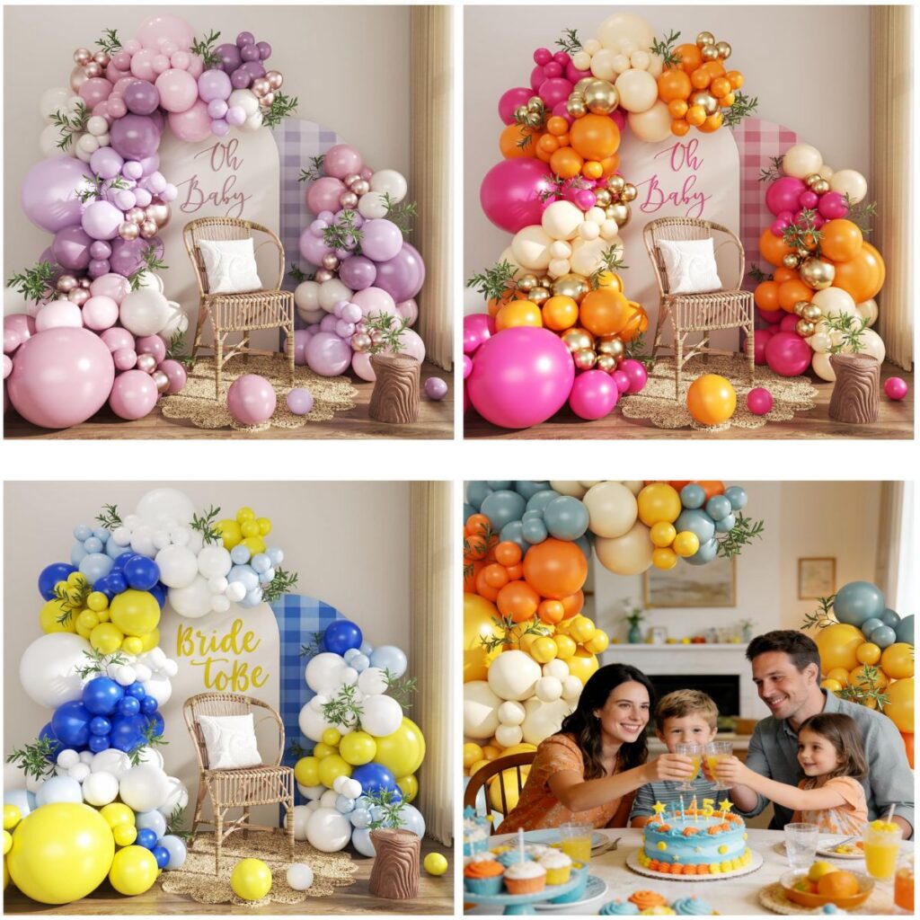 60-pc balloons set $3+ | 124-pc balloon garland arch kit $4+ | Smart Savers