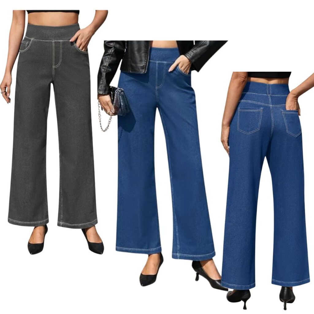 Women's wide-leg denim sweatpants for $17+ (40% off) | Smart Savers