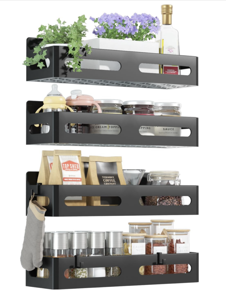 4-pk magnetic spice rack, $9+ | 10