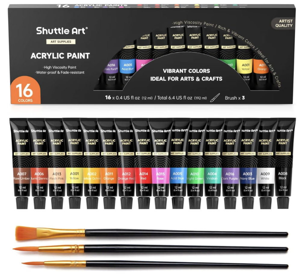 DIY Journal Kits $9+ | 16-colors Acrylic Paint Set w/ brushes $6+ | 12 ...