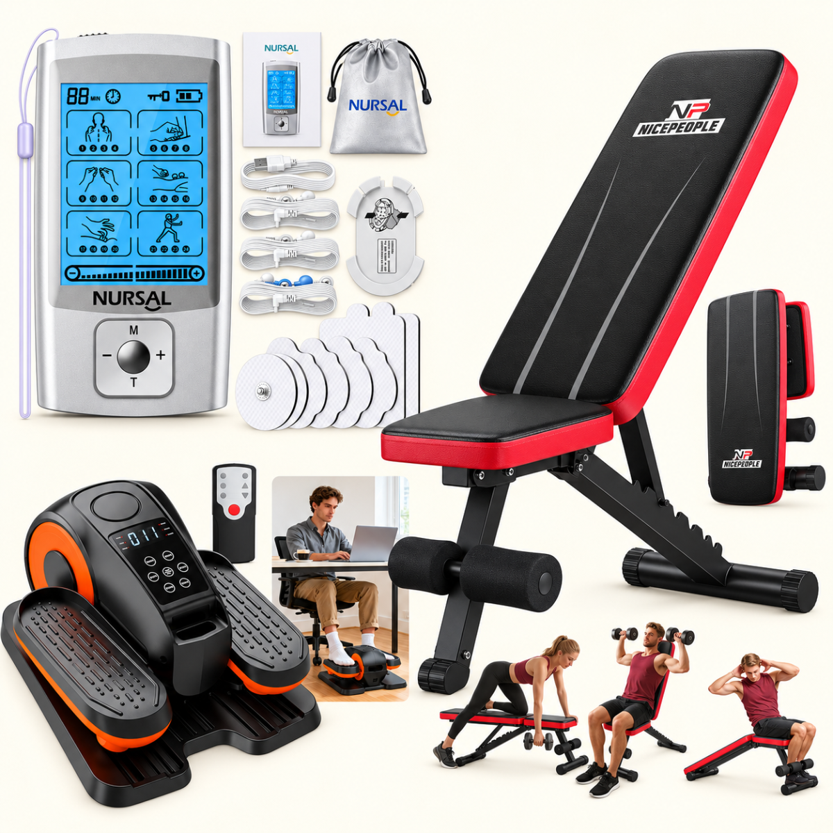 Under-Desk Elliptical Machine $55+ | Adjustable Weight Bench $41 ...