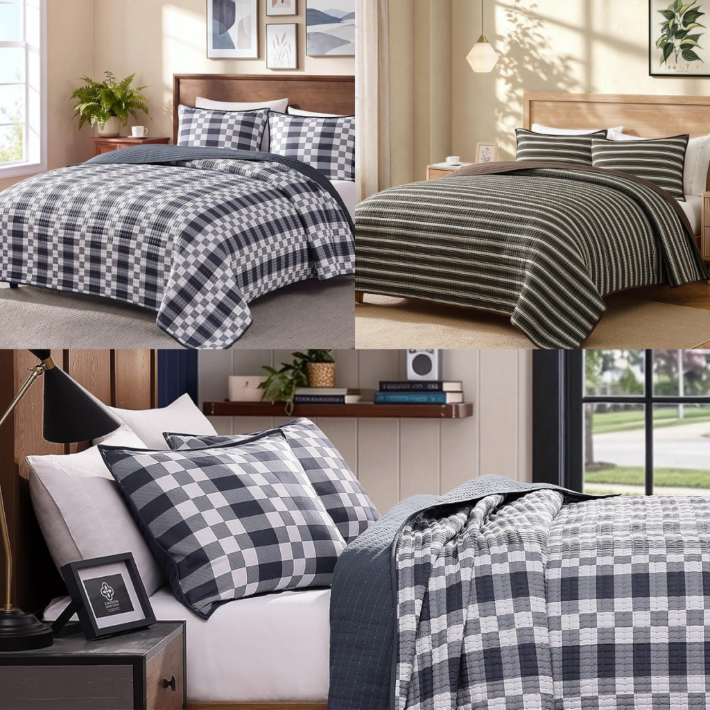 3 pc. Quilt Set $19+ | 4 pc. Striped Sheet Set $17-19+ | Aromatherapy ...
