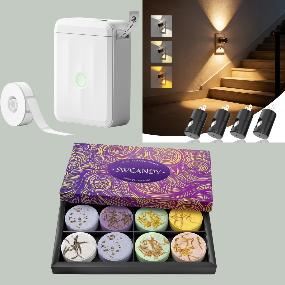 4-Pk Night Lights $7+ | Mini Label Maker $7+ | 8-Pk Shower Steamers $2 ...