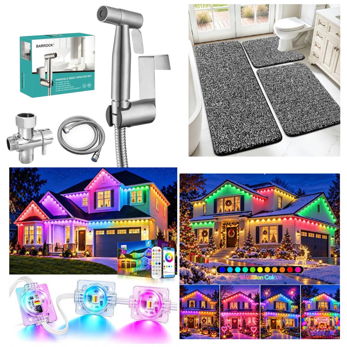 Handheld bidet sprayer, $18+ | 3-pc bathroom rug set, $20+ | 200-FT ...